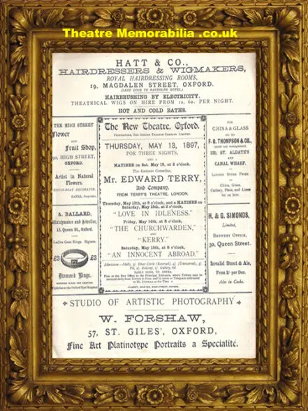 Oxford New Theatre – The Church Warden – 1897