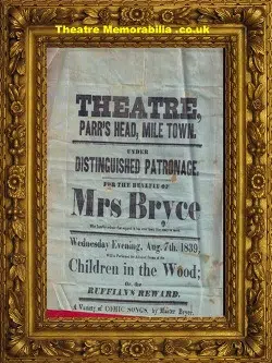 Parr’s Head Theatre – Mile Town – Silk Theatre Poster – 1839