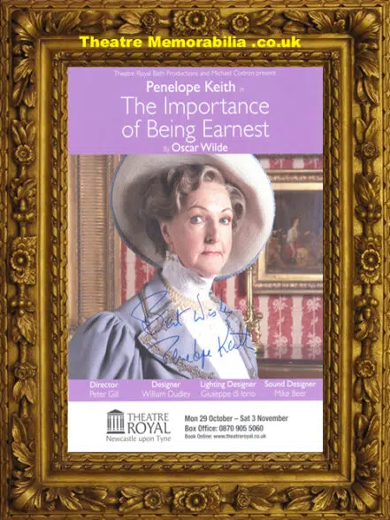 Penelope Keith Autograph Importance Being Earnest – Signed Flyer