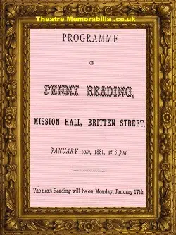 Penny Reading – Mission Hall – Britten Street – Music Prog 1881