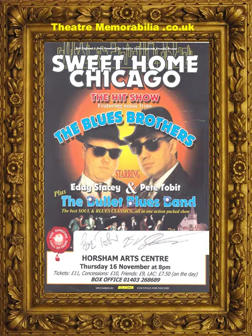 Pete Tobit + Eddy Stacey - Blues Brothers - Signed Theatre Flyer