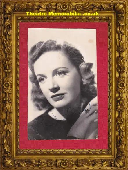 Phyllis Calvert Autographed Old Picture 1947