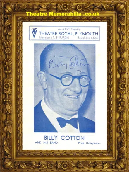 Plmouth Theatre Royal – Billy Cotton Signed Programme 1958