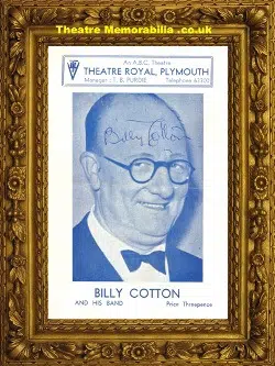 Plmouth Theatre Royal – Billy Cotton Signed Programme 1958