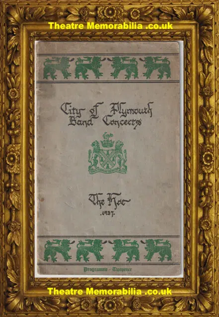 Plymouth City Band Concert Programme 1937 – Military Bands