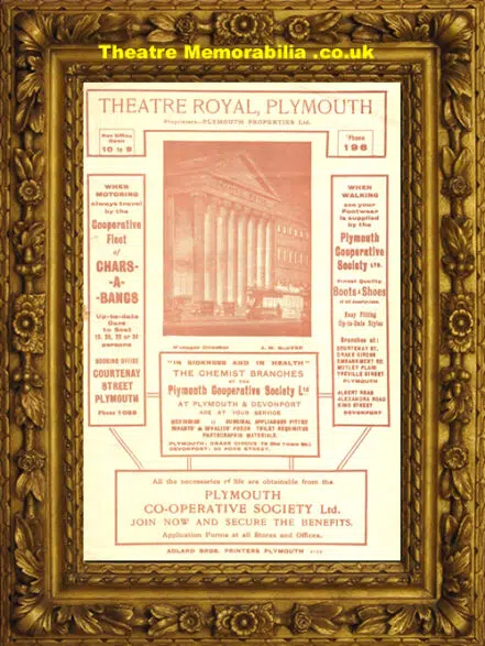 Plymouth Theatre Royal – Red Riding Hood – 1930
