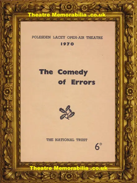 Polesden Lacey Open Air Theatre – Comedy Of Errors – 1970
