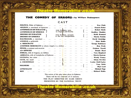 Polesden Lacey Open Air Theatre - Comedy Of Errors - 1970