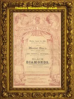 Portsmouth Prince’s Theatre – Black Diamonds – 1892