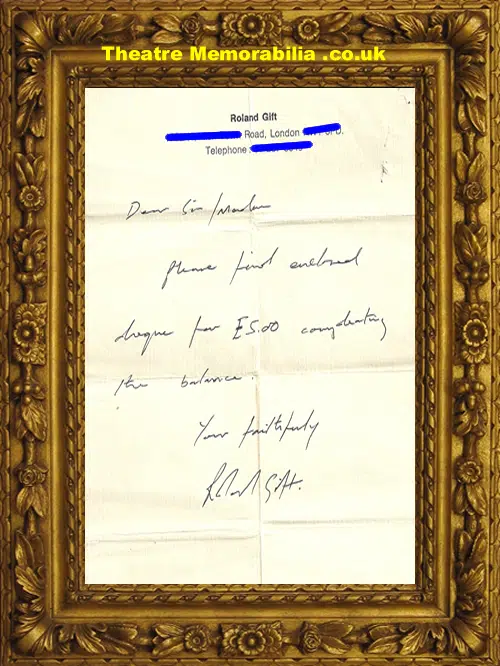 Roland Gift Autograph Signed Letter - Fine Young Cannibals