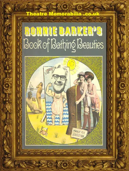 Ronnie Barker Autograph Signed Book Of Bathing Beauties 1974