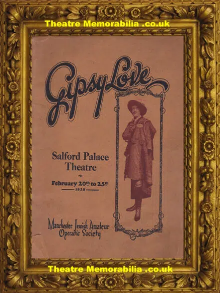 Salford Palace Theatre – Gipsy Love – 1928 – Cross Lane