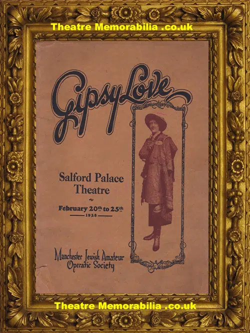 Salford Palace Theatre - Gipsy Love - 1928 - Cross Lane
