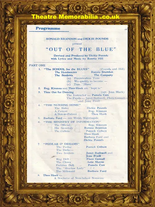 Sandown Pavilion Theatre - Out Of The Blue - 1940s