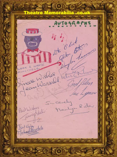 Scarborough Black & White Minstrel Show 1960 - Autographs + Extr