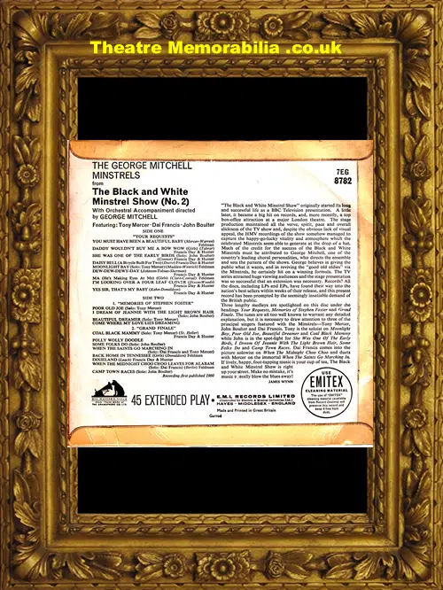 Scarborough Black & White Minstrel Show 1960 - Autographs + Extr