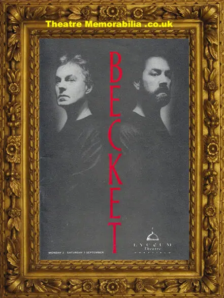Sheffield Lyceum Theatre – Becket + Flyer 1991 Derek Jacobi