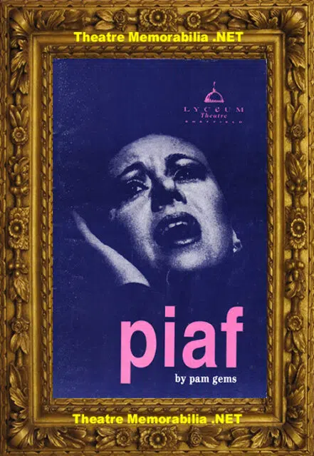 Sheffield Lyceum Theatre – Piaf 1993 – Elaine Page – Plus Flyer