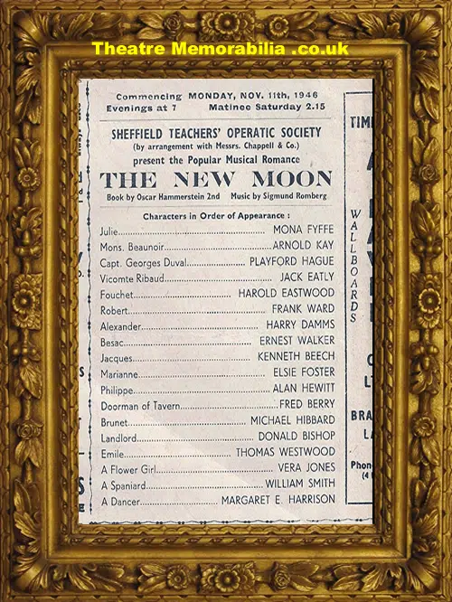 Sheffield Lyceum Theatre - The New Moon - 1946