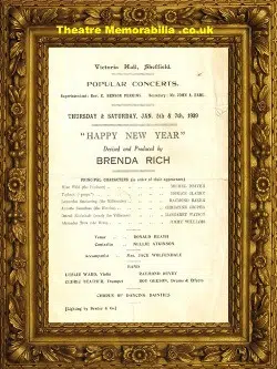 Sheffield Victoria Hall – Happy New Year – 1939