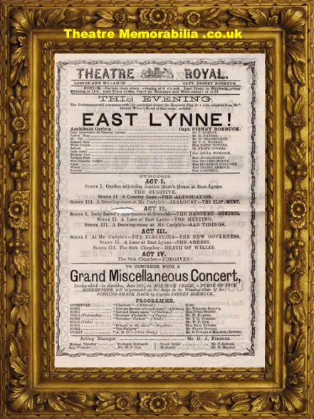 South Africa – Theatre Royal – East Lynne – 1880