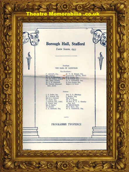 Stafford Borough Hall – The Best People – 1933