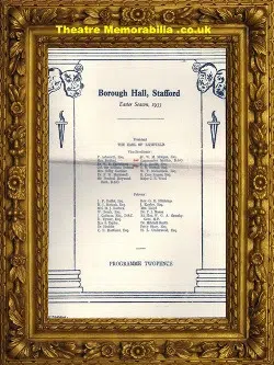 Stafford Borough Hall – The Best People – 1933
