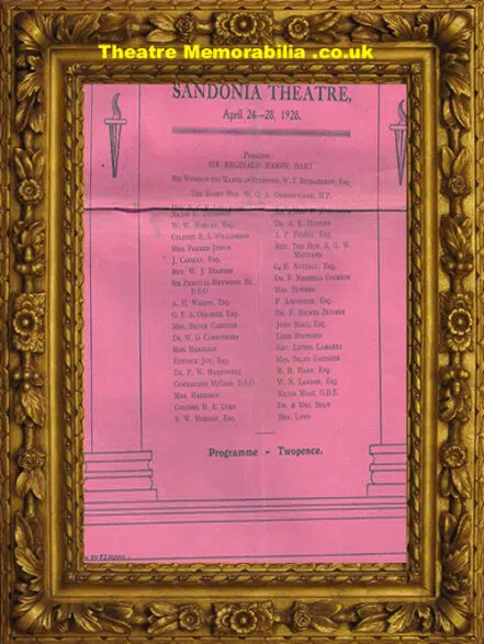 Stafford Sandonia Theatre – Creaking Chair – 1928