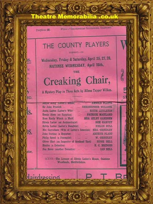 Stafford Sandonia Theatre - Creaking Chair - 1928