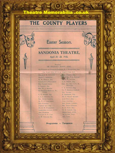 Stafford Sandonia Theatre – Lilies Of The Feild – 1928