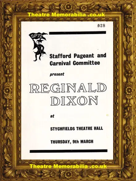 Stafford Stychfields Theatre – Reginald Dixon – 1972 – Organ