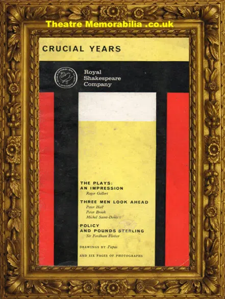 Stratford RSC Theatre – The Crucial Years – Info Booklet – 1962