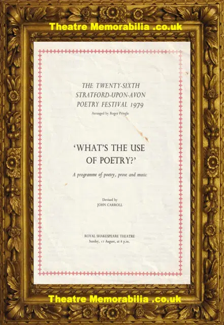Stratford Upon Avon RSC – What’s The Use Of Poetry Judi Dench 79