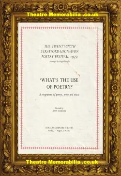 Stratford Upon Avon RSC – What’s The Use Of Poetry Judi Dench 79