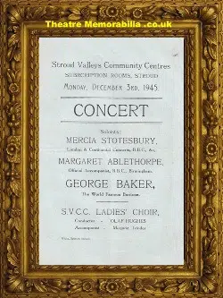 Stroud Valleys Community Centre - Concert Programme - 1945