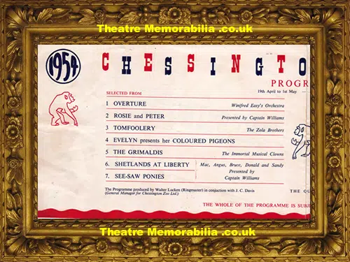 Surrey - Chessington Zoo Circus 1954