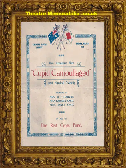 Sydney Australia Theatre Royal – Cupid Camouflaged – 1918