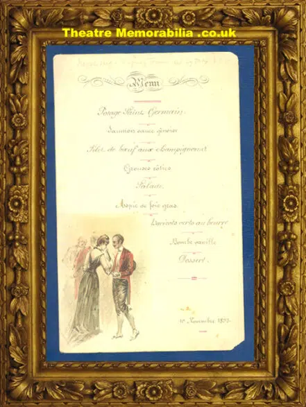 Sydney Ship Menu Card 1893 – Old Antique 1800’s