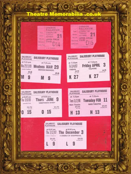 Theatre Tickets Selction 1980s