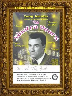 Tony Jacobs Autograph Signed Concert Flyer – Sinatra Years