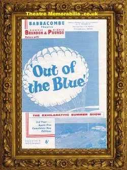 Torquay Babbacombe Theatre – Out Of The Blue – 1962