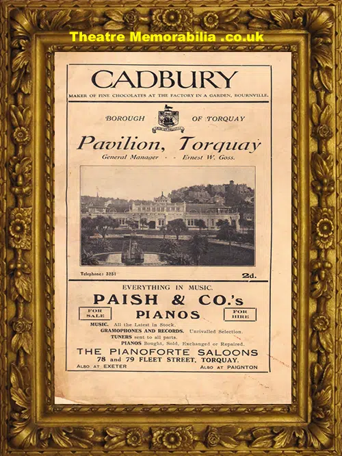 Torquay Pavilion Theatre - Bird In Hand - 1928