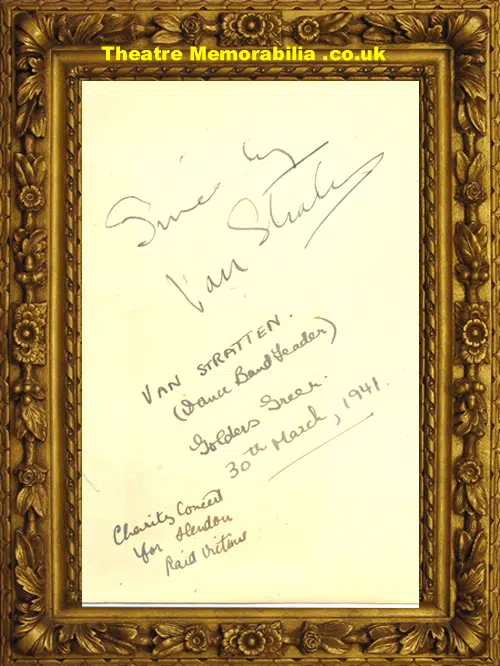 Van Stratten + Marion Pola Autograph 1941