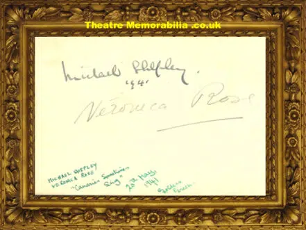 Veronica Rose + Michael Shepley + Sheila De Haan Autograph 1940s