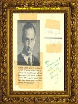 Walter Goher + Tito Gobbi + James Johnston + Autographs 1940’s