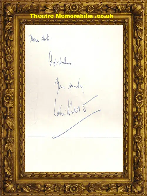 Willie Whitelaw Signed Letter 1989