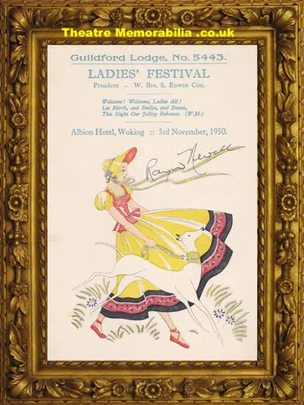 Woking Ladies Festival – Albion Hotel Autograph Dinner Menu 1950