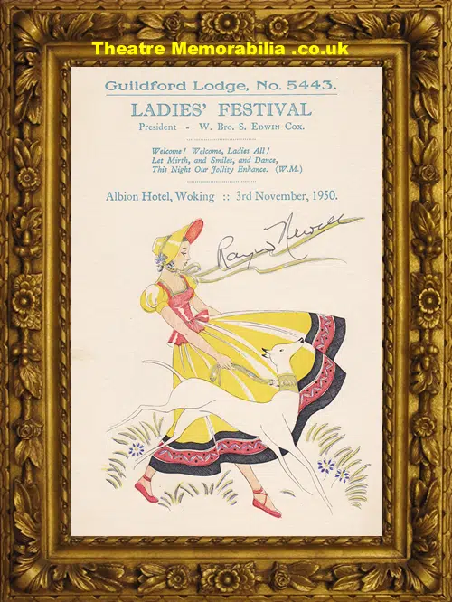 Woking Ladies Festival - Albion Hotel Autograph Dinner Menu 1950
