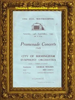 Wolverhampton Civic Hall - Promenade Concert - 1949