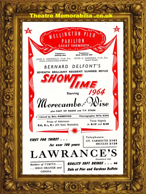 Yarmouth Wellington Pier Pavilion - Morecambe + Wise 1964